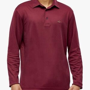 Greg Norman‎ for Tasso Elba Red Classic Long Sleeve Polo Shirt Size XL